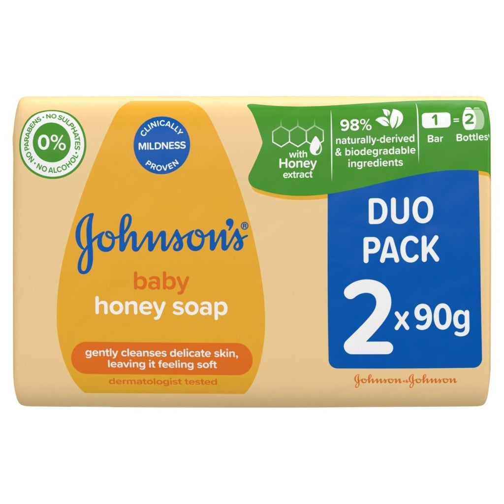 Johnsons Baby Honey Soap 2pk | 3574661642864 | Intamarque 