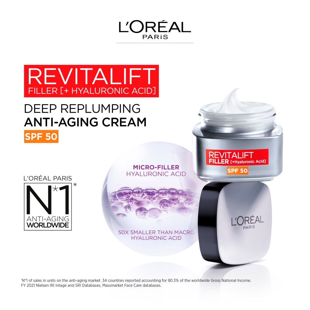 L'Oreal Revitalift Filler Renew Spf50 Day Cream 50Ml - Intamarque 3600523982806