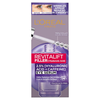 L'Oreal Revitalift Filler 2.5% Ha + Caffeine Eye Serum 20Ml - Intamarque 3600524025540