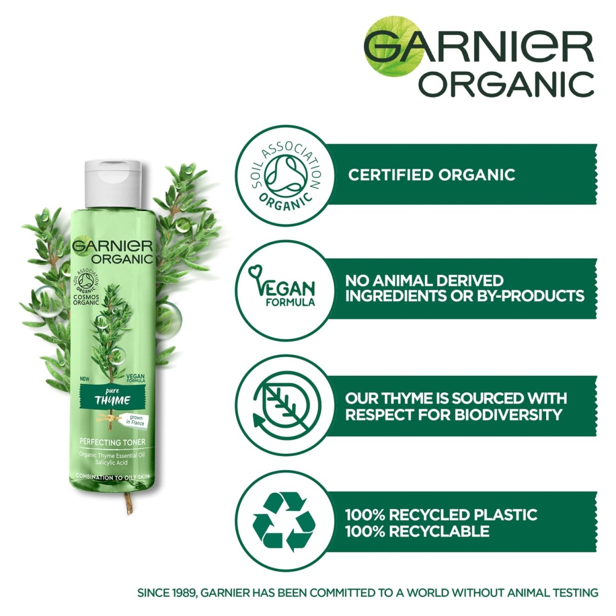 Garnier Organic Thyme Toner - Intamarque 3600542184793