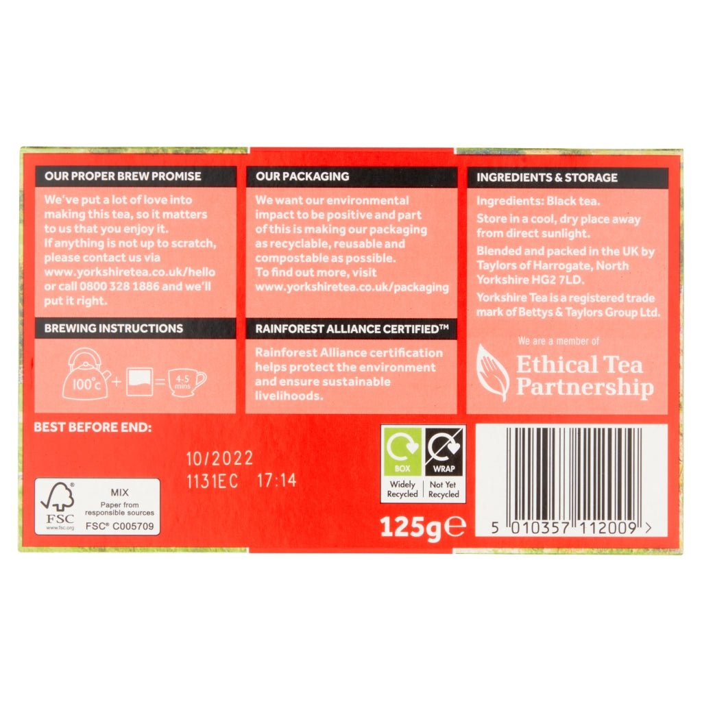 Taylors of Harrogate Yorkshire Tea - Red - Case of 4 - 100 Bags
