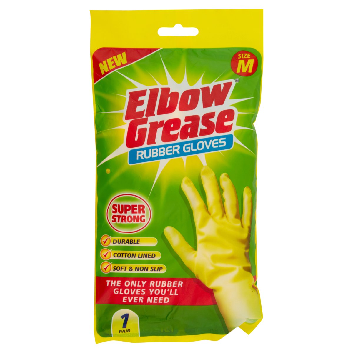 Elbow Grease Super Strong Rubber Glove Medium - Intamarque - Wholesale 5053249239040