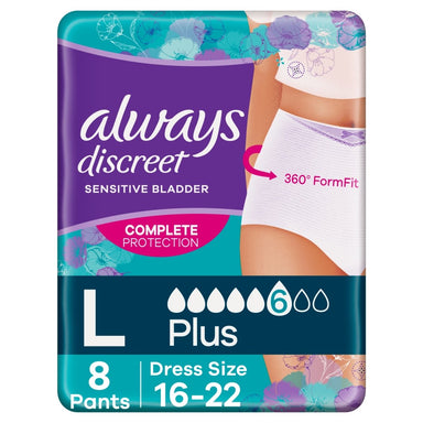 Always Discreet Pants Plus 8's Large - Intamarque 8001090111685