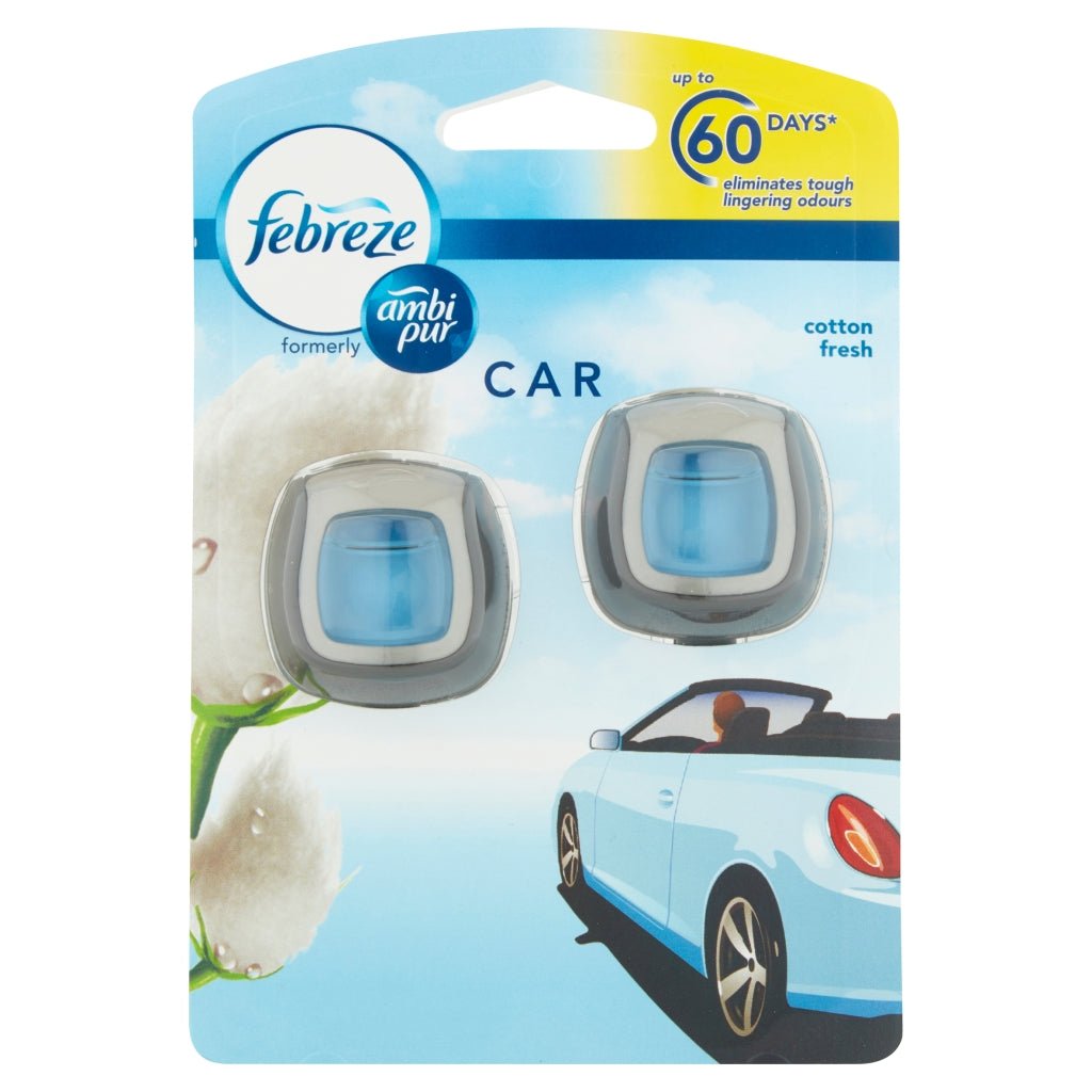 Febreze Car Clip Twin Pack Cotton, 8001841116372